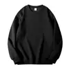 Sudadera pesada para hombre de 400 g, disponible para venta al por mayor, hecha de algodón chino y forro polar austriaco, sudadera de cuello redondo, color liso, con forro polar y engrosada