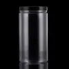 Botella redonda de plástico transparente de 1200 ml personalizada de fábrica botella de plástico transparente PET botella para envasado de productos secos y granos frasco de comida