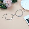 Pulseiras de Casal para o Dia dos Namorados Chinês com Atração Magnética, um Par de Pulseiras Estilosas e Modernas, Perfeitas para Presentear Melhores Amigos ou Namorados