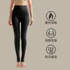 Leggings de Listras Verticais para Outono e Inverno para Mulheres, com Veludo e Algodão Espessado, Tudo-em-Um, Versátil, Emagrecimento, Levanta Bumbum, Controle de Barriga, Meia-Calça Camada Base