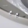 Brincos de Tulipa Francesa com Zircônia em Prata de Lei S999 Tendência para Mulheres Design de Nicho Brincos de Flor Luxo Acessível e de Alta Qualidade