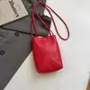 Bolsa para Teléfono Móvil de Color Sólido, Simple y Elegante, Nuevo Estilo Verano 2026, Cartera para Monedas Personalizada de Moda, Bolso de Hombro Cruzado con Textura