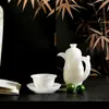 Estilo Clásico Chino Juego de Té de Jade Natural Set Decorativo para Habitación Modelo Sala de Estar Adornos para Tetera