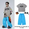 Ropa infantil moderna de street dance hip-hop trajes de manga corta para niños y niñas atuendos de actuación de baile hip-hop para niños para actuaciones callejeras
