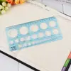 Regla escuadra de plástico transparente creativa herramienta de medición papelería de aprendizaje para niños plantilla de pintura al por mayor