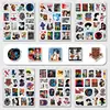 Conjunto Popular de 6 Folhas Grandes com 100 Adesivos, Coleção de Adesivos 2D de Desenho Animado Anime, Adesivos de Animais Sanrio para Diários
