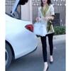 23086 Daaimaiyiyuan 2025 Primavera Novo Estilo Coreano Profissional Blazer Ol Moda Color Block Tendência Moda Feminina