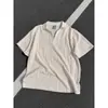 Camisa Polo de Manga Corta con Cuello de Gaviota Estilo Old Money para Hombre Verano Jacquard Hueco Manga Media Ropa Marca de Moda Camiseta Ración Americana