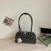 Bolso Cruzado de Lunares Tipo Baguette para Mujer 2026 Verano Nueva Moda Tendencia Texturizado Bolso de Hombro o Axila para Viajar