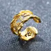 Anillo Hueco Vintage de Seis Sílabas en Sánscrito Chapado en Oro al por Mayor, Anillo Ajustable Chapado en Oro Vietnamita para Hombres y Mujeres, Joyería de Latón