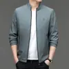 Jaqueta masculina, nova coleção primavera/outono 2026, leve, adequada para homens de meia-idade, estilo business casual, gola alta