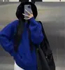 Suéter Pulóver de Punto con Cuello Redondo Transfronterizo Europeo y Americano Nuevo Estilo Otoño e Invierno 2026 Moda Simple Holgado de Color Sólido para Mujer