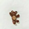 Pasador de Oso Saludador para Niñas Pinza Lateral Linda para Bebé Pinza para Flequillo de la Frente Pinza Exquisita de Terciopelo para Niñas Pequeñas