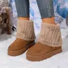 Botas de otoño de gran tamaño para uso casual, de estilo europeo y americano, peludas, para comercio exterior, cómodas y a la moda, disponibles en tallas grandes para venta al por mayor
