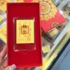 Adesivo de Celular Tesouro de Ouro Puro, Mesmo Estilo de Shui Bei, Adesivo de Cartão de Ouro da Sorte, Folha de Ouro para Aumentar a Fortuna no Atacado