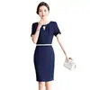 Vestido de Moda Ligero para Mujer Madura Verano 2023 Ajustado Cintura Ceñida Adelgazante Ropa de Negocios Falda de Cadera Peluquería Ropa de Trabajo Delgada
