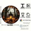 Letrero de Madera para Puerta de Halloween Retro Cruz Redondo Fantasma Calabaza Puerta Bruja Hogar Pared Adorno Colgante de Festival