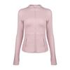 Roupa de Yoga de Primavera para Mulheres, Gola Alta, Zíper, Tops Esportivos de Manga Longa Slim Fit, Jaquetas Esportivas, Roupa para Corrida e Fitness