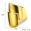 Anillo de fundición de acero de titanio con forma especial, moderno, simple, estilo INS nórdico, pulsera geométrica irregular de alta gama para mujer, nicho