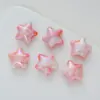 Color Macarrón Estrella de Cinco Puntas Agujero Recto Cuentas Sueltas Con Cuentas DIY Cadena para Teléfono Móvil Llavero Material Accesorios Venta al por Mayor