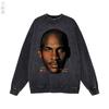 Sudadera con capucha de banda de hip-hop retro estadounidense, lavada, de terciopelo, para parejas, venta al por mayor