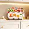 Bienvenido a Casa, Pintura de Mesa para Recibidor, Dios de la Riqueza Creativo de Cinco Vías, Adornos para Mueble de TV de Sala de Estar, Decoraciones de Alta Gama