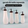 250ml squeeze garrafa de molho translúcido pe à prova de vazamento garrafa de tempero de plástico salada ketchup uma geração de cabelo