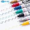 Plumón de pintura Zhongbai Sp150 0.7mm Punta fina Tubo de aguja Pluma de color Juego DIY de Pluma resaltadora blanca Pluma para grafiti Firmar en
