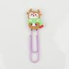 Luminoso Creativo Nuevo Navidad Fluorescente Pvc Clip para Papel Marcapáginas Pegamento Suave Colorido Lindo Tarjeta Pequeño Regalo Regalo