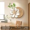 Pintura Decorativa para Restaurante Pintura de Flor de Piedra Arenisca Planta Verde Simulada Estilo Crema Nueva Pintura para Colgar en Comedor Mural de Alto Nivel para Sala de Estar