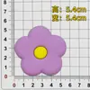 Goma Blanda de PVC Flores de Dibujos Animados Coloridas Accesorios para Fundas de Teléfono Móvil Bolsas Ropa Zapatos Accesorios Parches Decoraciones Colección
