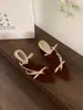 Primer Encuentro Temporada 2026 Verano Nuevo Estilo Estilo Francés Hermoso Estilo Hada Sandalias de Cuña Tanga Sandalias de Tacón Alto para Mujer