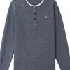 Suéter de Lã da Moda para Mães, Suéter de Lã Quente com Gola Redonda para Primavera e Outono de 2026, Suéter Base Solto e Grosso