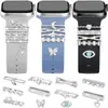 Adecuado para anillo decorativo de correa de Apple Watch, anillo decorativo de correa de reloj de silicona universal para Apple Watch, clavo decorativo