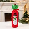 Novos Suprimentos de Natal: Bolsa de Tecido com Lantejoulas Bordadas para Garrafa de Vinho de Natal, Bolsa de Vinho do Papai Noel, Capa de Lantejoulas para Garrafa de Vinho de Natal