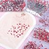 Pedra Strass Grande Vermelha Redonda de Fundo Plano para Unhas Joia de Vidro Acessório de Unha em Formato de Leque Decoração com Strass