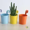 Macetas Colgantes de Metal Transfronterizas con Ganchos para Balcón de Casa, Cubos Pequeños para Flores, Macetas Colgantes de Jardín