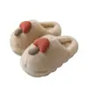 Pantuflas de algodón con suela gruesa, con una sensación cómoda y acolchada, diseñadas para mujer, con un lindo diseño de hongo, adecuadas para uso en interiores, con suela antideslizante, forro de felpa para abrigar y diseño de punta cerrada. También disponible para hombres
