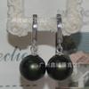 Hebilla de Oreja de Perla Platino Australiano Productos Genuinos Redonda Fuerte Luz Moda Joker Perla Madre Perla Pendientes Femeninos Fábrica Venta al por Mayor