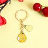 Chaveiro de Caqui com Ocorrência Boa Metal Fruta Texto Paz Alegria Pingente de Chaveiro Pingente para Bolsa de Menina Presente