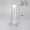 Botella transparente desechable de 260 ml con tapa, boca de 38 mm, botella para bebidas de jugo y té de leche, botella dispensadora de plástico PET de grado alimenticio