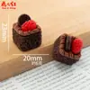 Nuevo Pastel de Galleta de Mora Tridimensional Accesorios de Pegamento de Crema DIY Accesorios para el Cabello Decoración Colgante Adornos