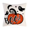 Funda de almohada de lino de Halloween transfronteriza Amazon decoración del hogar mesita de noche sofá almohada funda de cojín venta al por mayor