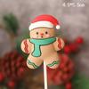 Tarjeta de decoración navideña para insertar en pastel, adorno de papel para pastel, guirnalda, anillo de hierba, decoración de torre de fresas, estrella de dibujos animados, adorno para árbol