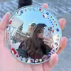 Espejo Convexo de Viaje, Reflector de Fotos de Mano, Espejo Redondo Pequeño, Accesorio para Selfies de Pareja, Herramienta Compacta y Portátil para Tomar Fotos
