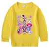 2026 Nueva Camiseta de Algodón para Niños de Primavera y Otoño Cuello Redondo Dibujos Animados Manga Larga Camiseta Básica Conjunto para Niños y Niñas Camiseta de Algodón