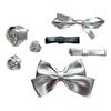 Dulce Personalidad Genial plata Flor Cuero Lazo Funda para Teléfono Pasador Zapatos Flor Bolso Accesorios Calcetines Accesorios Mayoreo