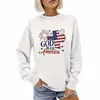 Sudadera de Cuello Redondo Transfronteriza Exportación Dios Bendiga América Patrón Amazon Deseo Una Pieza Venta al por Mayor