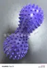 Pelota de masaje de cacahuete con púas de PVC, pelota de fascia para entrenamiento de rehabilitación, para alivio del dolor de pies, hombros y cuello, pelota de erizo para yoga