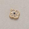 Acessórios para joias diy zircônia cravejada em ouro 14K trevo de quatro folhas estrela Sol pingente material para pulseira colar brinco feito à mão